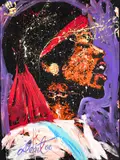 Denny Dent, Jimi Hendrix, 2000, acrylic on paper