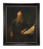 Saint Paul by Rembrandt Harmensz van Rijn, oil on canvas, sold Oct 2021