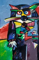 Otmar Alt, Braut“ und „Bräutigam, 1990, 2 Acrylgemälde, jeweils auf Leinwand