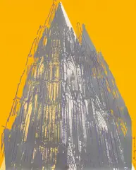 Cologne Cathedral by Andy Warhol, 1985, Farbserigraphie mit Diamantstaub auf leichtem Karton, sold May 2014