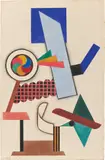 Auguste Herbin, Ohne Titel, 1917, Aquarell auf Velin, auf Karton aufgezogen