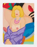 Tom Wesselmann, Claire Sitting with Robe Half Off (Vivienne), 1993, Farbserigrafie auf festem Velin