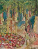 Otto Nagel, Berliner Humboldthain, 1919, Öl auf Pappe