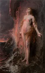 Wilhelm Räuber, Andromeda. (Vor) 1896, Öl auf Leinwand