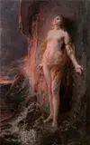 Wilhelm Räuber, Andromeda. (Vor) 1896, Öl auf Leinwand