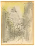 Hildesheim II by Lyonel Feininger, 1952, Aquarell und Tuschfeder auf Bütten, sold Jul 2020
