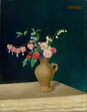 Josef Mangold, Blumenstillleben, Um 1930, Öl auf Holz