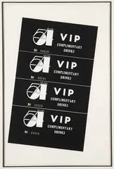 Andy Warhol, Studio 54 Complimentary Drink Invitation (FS IIIA.16), c. 1978, Screenprint