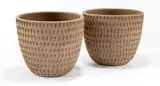 Stan Bitters, Pair of tan Thumb pots (2)