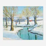 Walter Emerson Baum, Winter Hunt, oil on canvas