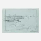 Edward Henry Potthast, Dock with Sailboat