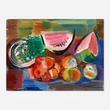 Vaclav Vytlacil, Untitled (still life with peaches and watermelon)