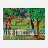 Mildred Bunting Miller, White Picket Fence, oil on canvas
