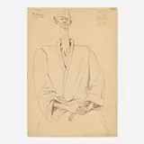 Mihail Chemiakin, Insane Asylum, 1961, graphite on paper