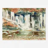Ranulph Bye, Icicles on River Road, watercolor on paper