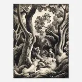 Jesse and Jake by Thomas Hart Benton, 1942, lithograph, sold Jun 2020