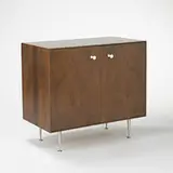 Thin Edge cabinet, model #5201 by George Nelson & Associates, c. 1955, rosewood, aluminum, porcelain, sold Oct 2006