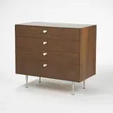 Thin Edge cabinet, model #5202 by George Nelson & Associates, c. 1955, rosewood, aluminum, porcelain, sold Oct 2006