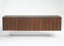 Bodil Kjaer, sideboard, c. 1960, rosewood, chrome-plated steel