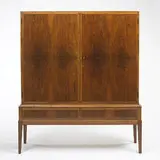 attribution Frits Henningsen, server, c. 1960, rosewood, brass