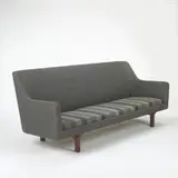 Edvard Kindt-Larsen, sofa, c. 1960, upholstery, walnut