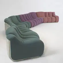 VarioPillo sectional seating by Burkhard Vogtherr, 1970, upholstery, plastic, sold Oct 2006