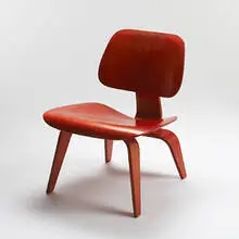 LCW by Charles and Ray Eames, molded ash plywood, rubber, sold Oct 2006