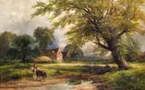 George Turner, 'A Burr at Barrow on Trent', oil on canvas