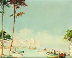 D'Oyly-John, 'Cap d'Antibes', oil on canvas