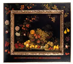 Miguel Canals, An abundant still life of fruit, oil on canvas in painted frame