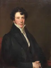 Thomas Phillips, Portrait of a gentleman, said to be the Reverend Robert Harkness (1798-1839), half-length, in a black coat, oil on canvas