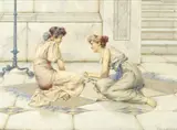 William Anstey Dolland, The game, watercolour heightened with white