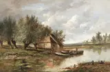 Joseph Thors, Pastural landscapes, a pair, oil on canvas