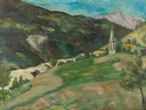 French School, Paysage de montagne à l'eglise