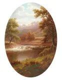 William Mellor, River landscapes, a pair