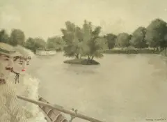 Suzanne Eisendieck, 'On the river', oil on canvas