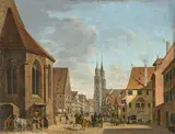 Johann Adam Klein, Die Königstraße in Nürnberg mit Blick auf St. Lorenz, Um 1822, Öl auf Leinwand