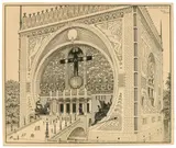 Fidus, Der Tempel der Erde, 1895, Tuschfeder und -pinsel auf Karton