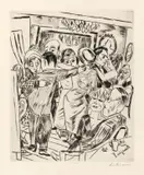 Max Beckmann, Königinbar II, 1923, Kaltnadel auf Velin