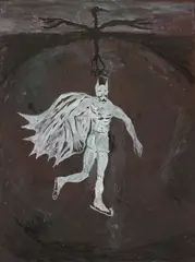 Andy Hope, Ohne Titel (Batman), 2004, Öl auf Holz