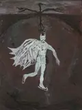 Andy Hope, Ohne Titel (Batman), 2004, Öl auf Holz