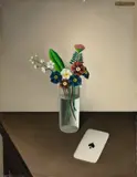 Josef Mangold, Blumenstilleben mit Spielkarte
