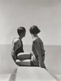 George Hoyningen-Huene, Divers, Paris (Horst P. Horst and Model, Swimwear by Izod), 1930, Späterer Silbergelatineabzug