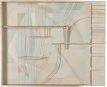 Hilaire Hiler, History of White, Oil on canvas with collage