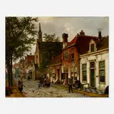 Willem Koekkoek, Untitled (Dutch street), oil on canvas