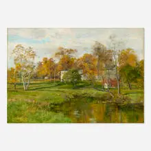 Olive Parker Black, Untitled (summer landscape), oil on canvas