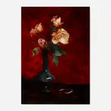 Edmund Charles Tarbell, Untitled (still life with roses), oil on canvas