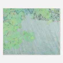 Hard Shower Lake by Maud Gatewood, 1981, acrylic on canvas, sold Jun 2020