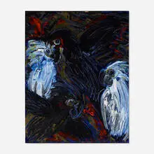 Flight by Hunt Slonem, 1991, oil on canvas, sold Jun 2020
