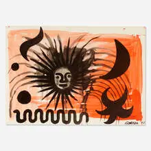 Alexander Calder, Waterface, 1962, gouache and ink on paper